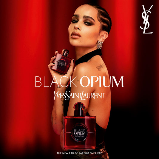 YSL Black Opium EDP Over Red